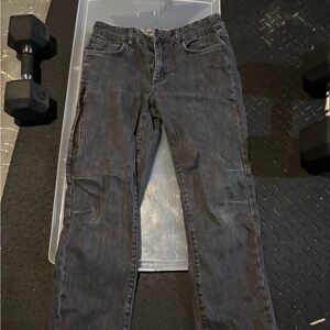 Black Diamond black wool/cotton blend climbing jeans